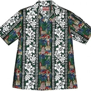 ❤️2/$50❤️[18]NWOT RJC Men  Surfing / Hawaii Pattern SS Shirt